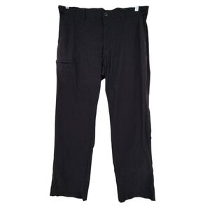 UNIONBAY UB TECH Pants 36x33 Mens Black Classic Fit‎ Cargo Nylon Stretch Hiking